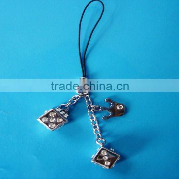 zic alloy dice mobile phone accessory