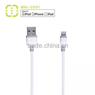 for iPhone 5 iPhone 6 original mfi certified 8 pin pvc injection data charging cable