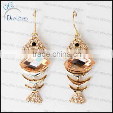 fashion fish gold hanging earrings