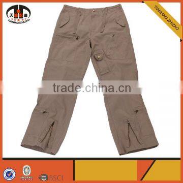 Wholesale Zipper Bottom Men's Cargo Pants with Many Pockets