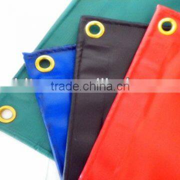 pvc coated polyester tarpaulin with eyelets