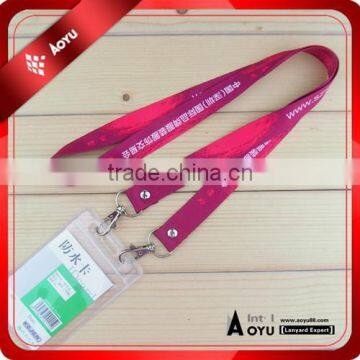 double hook heated transfer lanyards for card holder