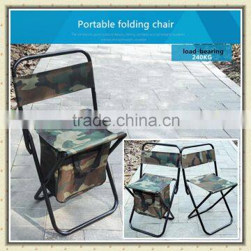 600D Oxford Fabric Camouflage Portable Folding Hiking Fishing Stool Chair With Bag