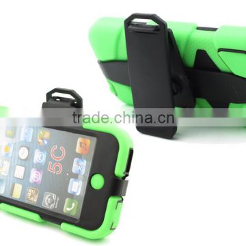 Protective case cover for iPhone 5C with belt clip