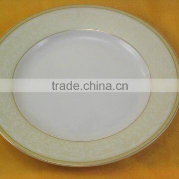 YF13085 gold rim sublimation ceramic plate