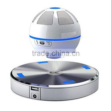 New ice orb floating rotating bluetooth speaker with LED lights