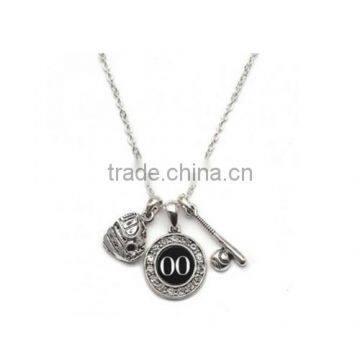 Softball Necklace Style 925 Sterling Silver