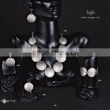 Ring Earring Bracelet Necklace Hellenic design jewelry set made in istanbul