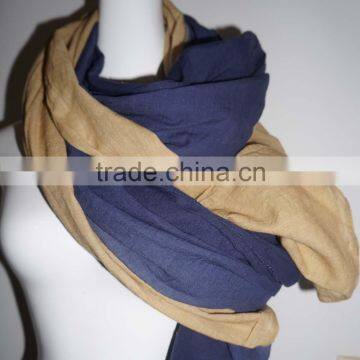 Fashion Two-tone Cotton Scarf