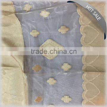 100% Polyester Laser Embroidery cut Fabric