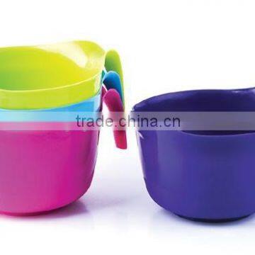 Large Plastic Mixing Bowl With Handle, Colored Deep Bowl With Lid