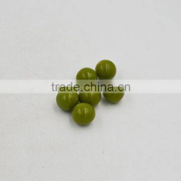 Fashion Diameter 18mm Round Green Poly Resin Beads