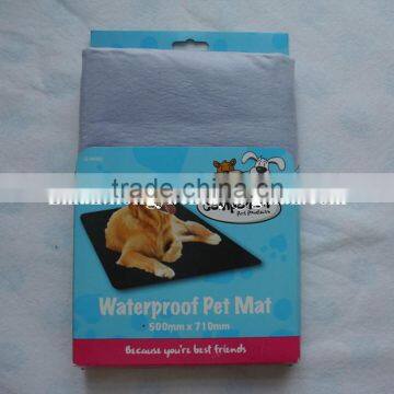 Waterproof PE film backing needle punched nonwoven fabric dog pee mats ( For dogs, cat,etc)