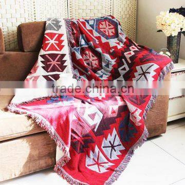 Boucle Throw Blanket French Tapestry Jacquard Woven Blanket