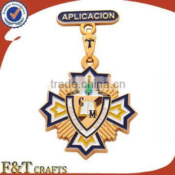 Custom available colorful soft enamel metal medal military