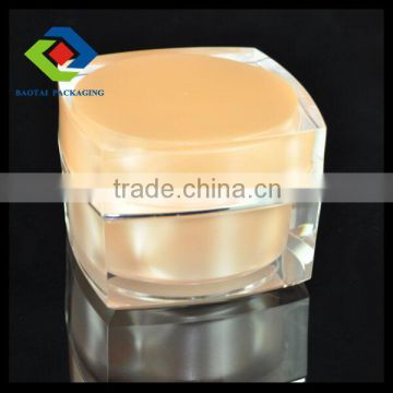 30gm orange clear plastic jar with lids,hot stamping classic container manufacturer