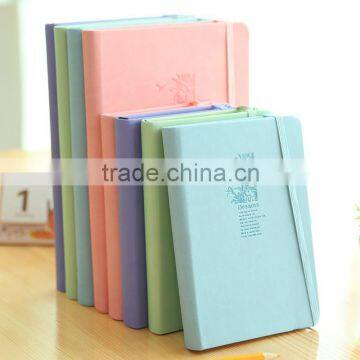 pu leather grid paper notebook