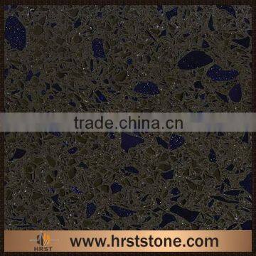 Good quality dark crystal brown quartz slabs price