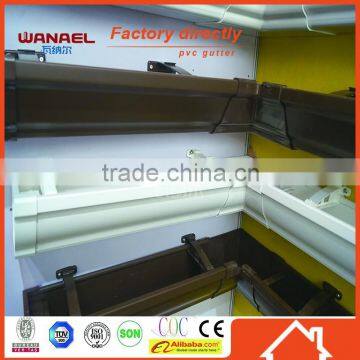 China Supplier Guangzhou Wanael Rectangular Brown 5.2inch, 7inch Vinyl Gutter