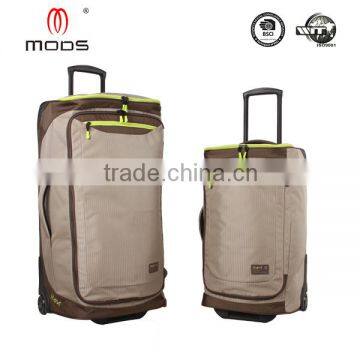 HOT SELL SPORT POLYESTER 2 WHEELS TROLLEY DUFFLE BAG