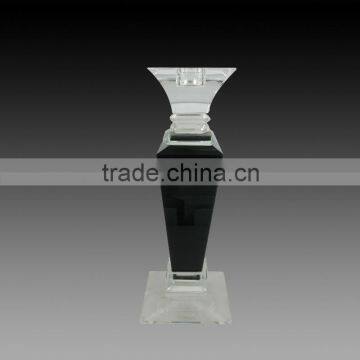Customized oem home decoration optical glass k9 crystal candlestick