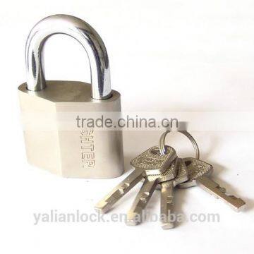 China Suppliers Hotsale nickle surface plated good quality iron padlock