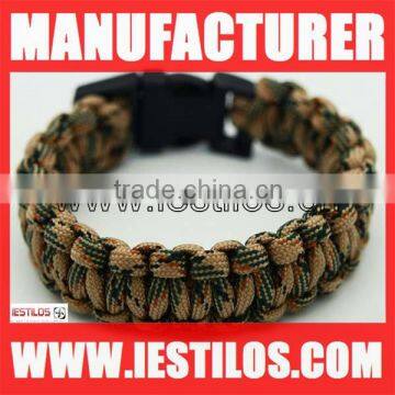 plastic buckle military grade paracord survival bracelet