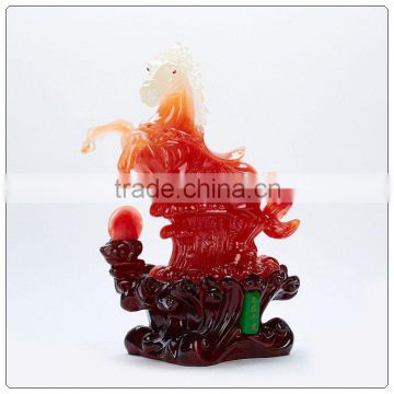 Red jade horse statue , resin statue home decoration,horse ornament