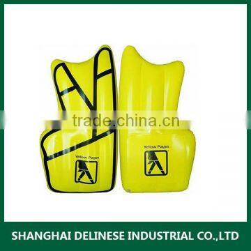 Inflatable PVC yellow finger hand