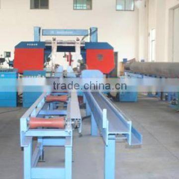 Pipe Conveying System coupled with band saw machine