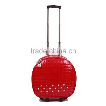 2016 New Product trolley bag Ladies Leather Travel Bag Korean Style Red Trolley Bag