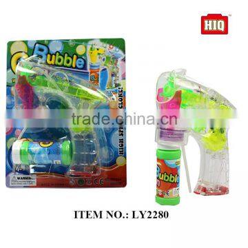 Hot sale BO bubble gun for children play, summer toys with light