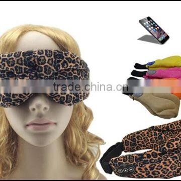 2016 New Desigh in Leopard Sleep Mask Ear Plug Velvet Travel Eye Mask