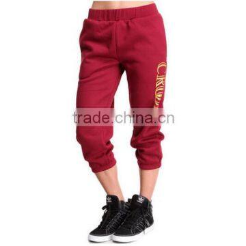 Cropped sweatpants women custom print cotton fleece sweatpants