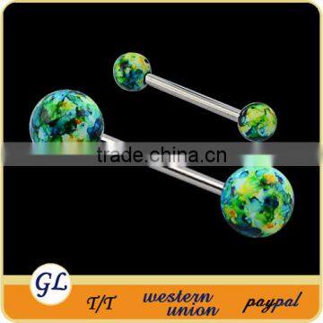 2014 new popular charms body jewelry industrial piercing barbell