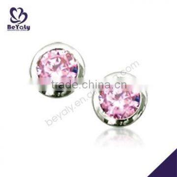 2015 wholesale high quality sterling AAA CZ silver earrings for woman