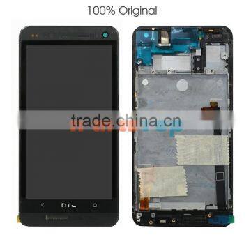 Original OEM For HTC ONE 802W 802D 802T Black LCD Screen With Touch Digitizer and Front Frame Assembly Replacement