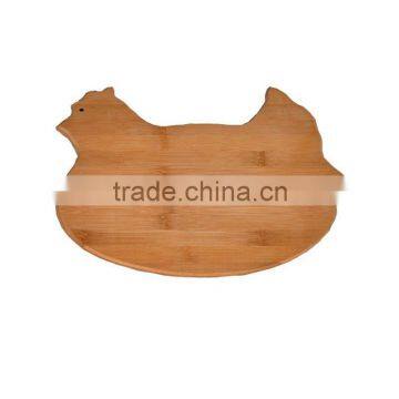 Chicken shape bamboo custom cutting board