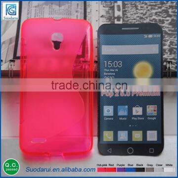 For Alcatel One touch Pop 2 5.0 premium OT-7044 OT-7033 summer promotion soft S-line tpu cover case