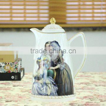 Wholesale dinnerware 800ml ceramic tea thermos, disposable thermos, thermos flask kettle