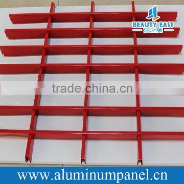 Decorative metal aluminum grid ceiling