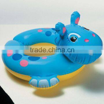 lovely hippo shape inflatable animal swim ring for tollders