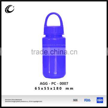 PP PC PS drinkware plastic bottle wholesale logo printing 350 400ml plastic bottle for drinking round plastic bottle