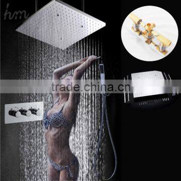20 inch high quality hot and cold water mixer shower rain spa shower head silicone gel handle shower faucet