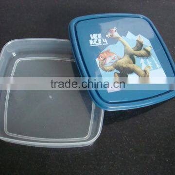 Colorful Plastic Square Portable Children Luncn Box