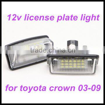 car accessory Plug and play Led Number Plate Lamp for toyota crown 03-09 license plate light