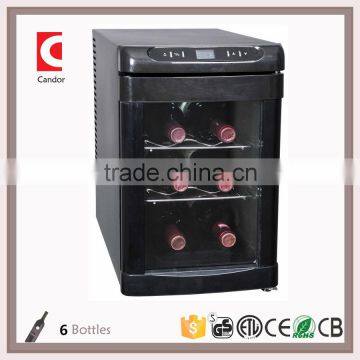 6 Bottles Table Top Wine Cooler of CW-20ED Black