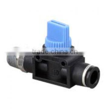 Plastic hand (Shut-off) valves push-in pneumatic fittings HVSF series