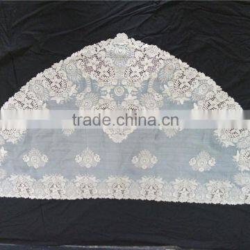 Spanish traditional style noble classic real silk embroidery lace mantilla big size 160cm*80cm