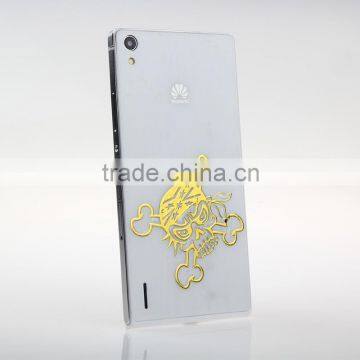 Easy decorating phone sticker 24k gold plating mobile phone sticker